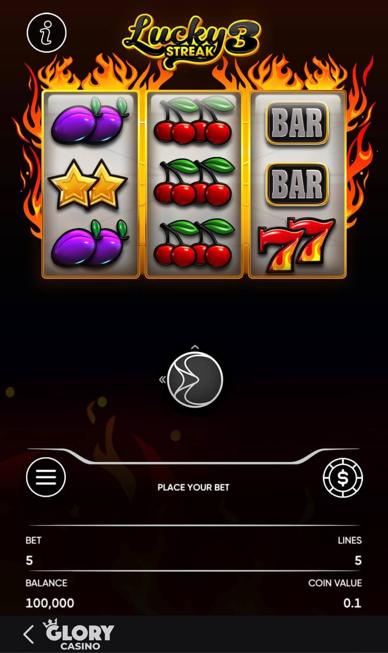Mobile slot machines in the Glory Casino app